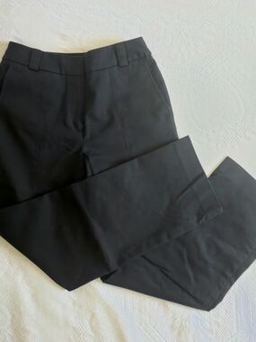 Talbots Black Petite Stretch Straight-Leg Pants Size 2